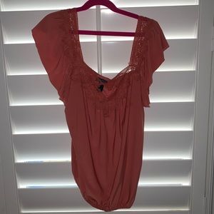 Crimson color lace blouse(new)